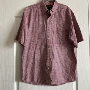Timberland Mens Short Sleeve Plaid Cotton Shirt Size L